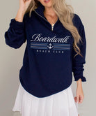 Park Chic Apparel, LLC | Boardwalk Beach Club Quarter-Zip Sweatshirt - Adult Sweatshirt