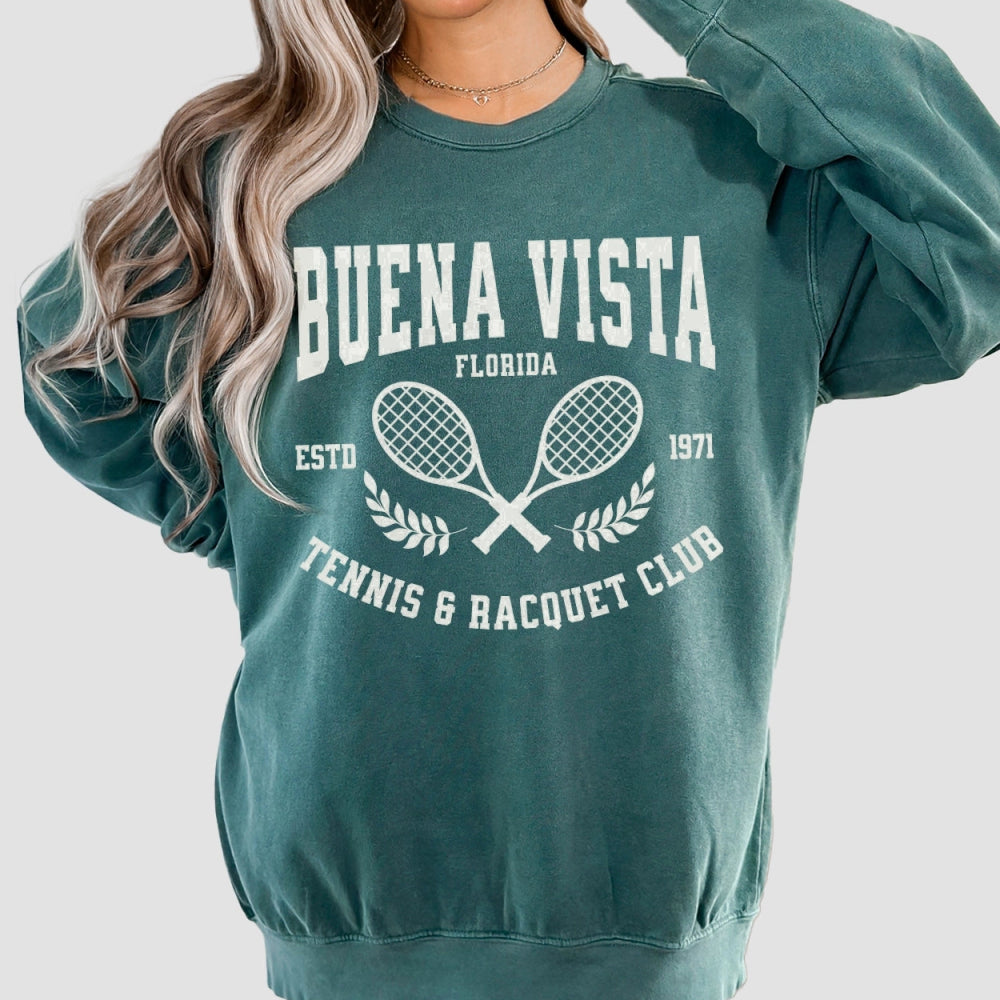 Park Chic Apparel, LLC | Buena Vista Tennis Club Sweatshirt - Adult Sweatshirt