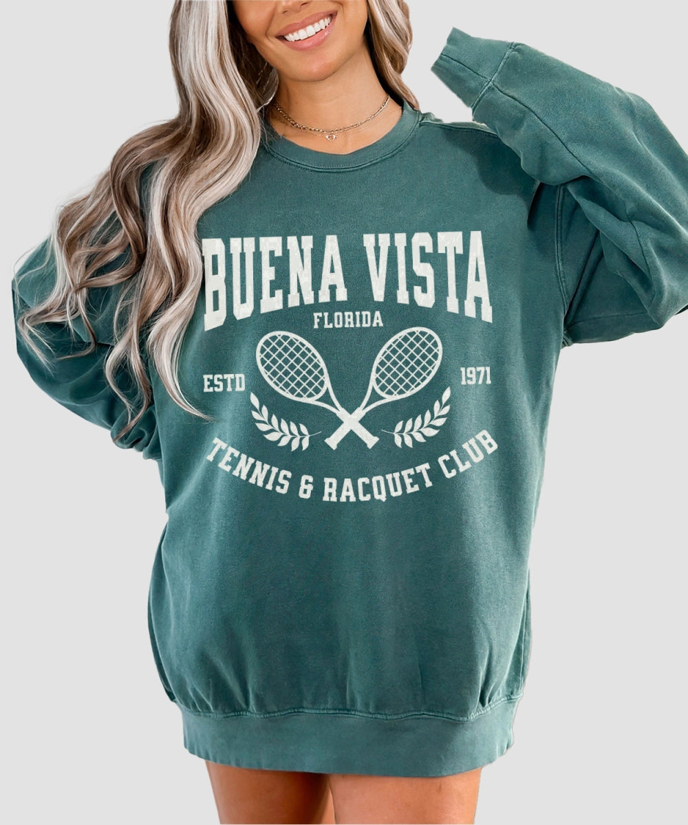 Park Chic Apparel, LLC | Buena Vista Tennis Club Sweatshirt - Adult Sweatshirt