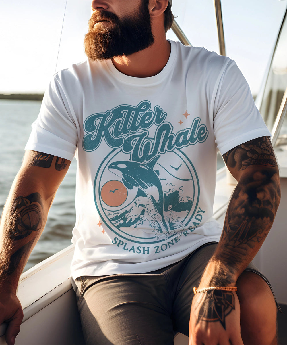 Park Chic Apparel, LLC | Killer Whale Splash Zone Tee - Adult Crew Tee