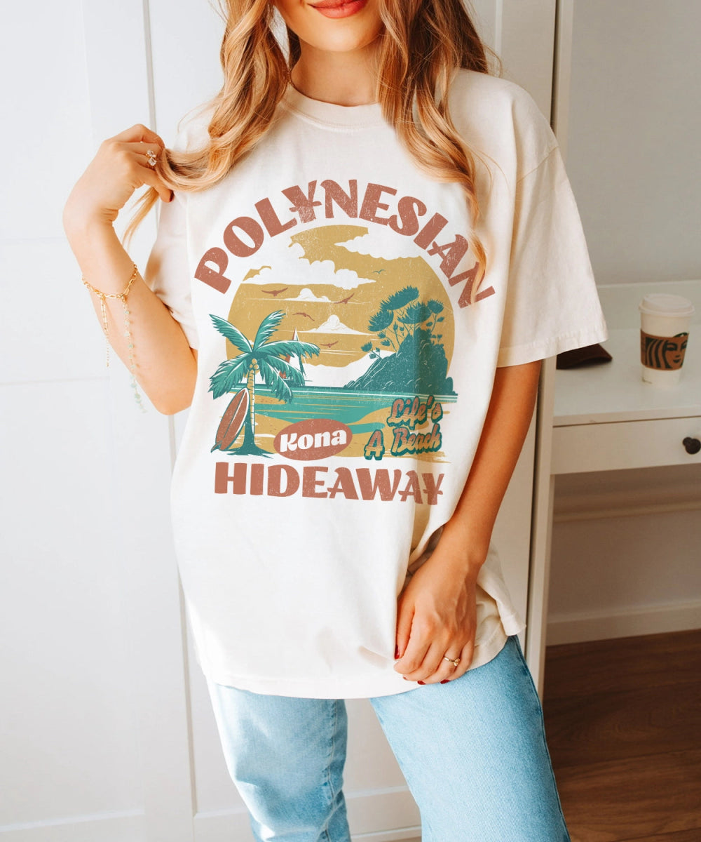 Park Chic Apparel, LLC | Polynesian Hideaway Relaxed Tee - Adult Crew Tee