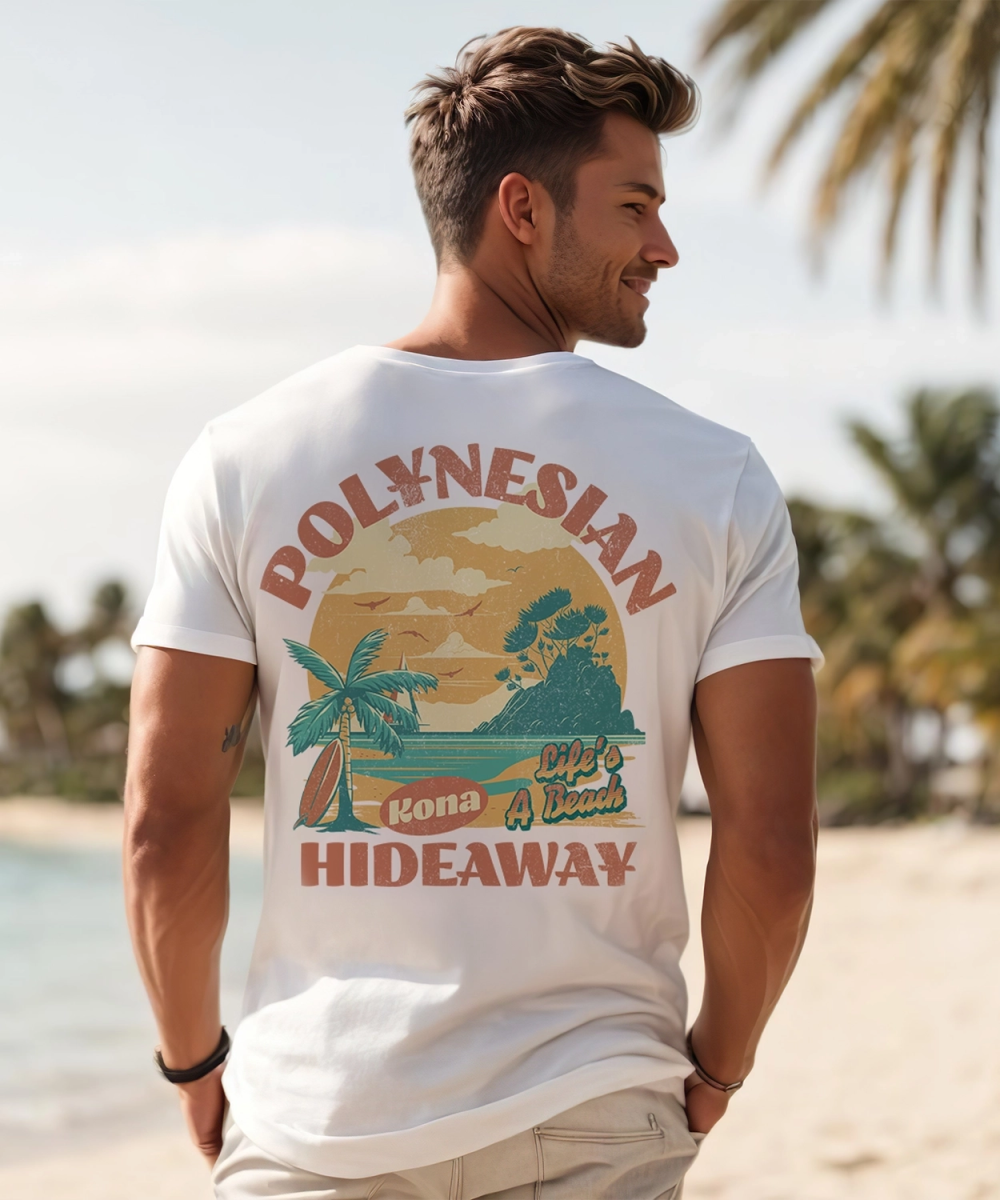 Park Chic Apparel, LLC | Polynesian Hideaway Relaxed Tee - Adult Crew Tee