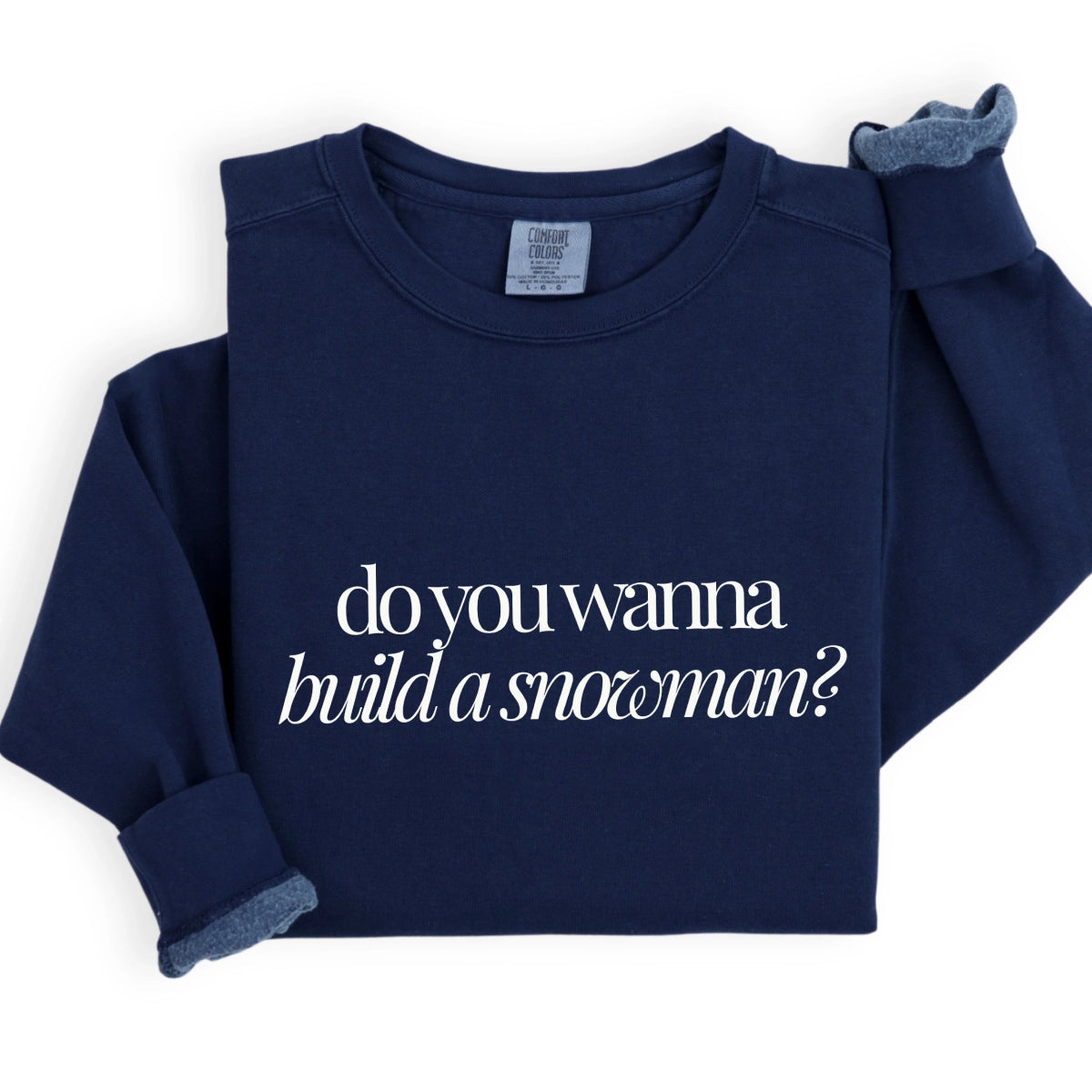 Park Chic Apparel, LLC | Snowman Typography Sweatshirt - Adult Sweatshirt