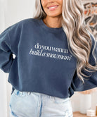 Park Chic Apparel, LLC | Snowman Typography Sweatshirt - Adult Sweatshirt