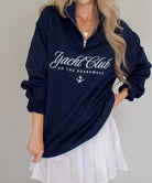 Park Chic Apparel, LLC | Yacht Club Quarter Zip Sweatshirt - Adult Sweatshirt