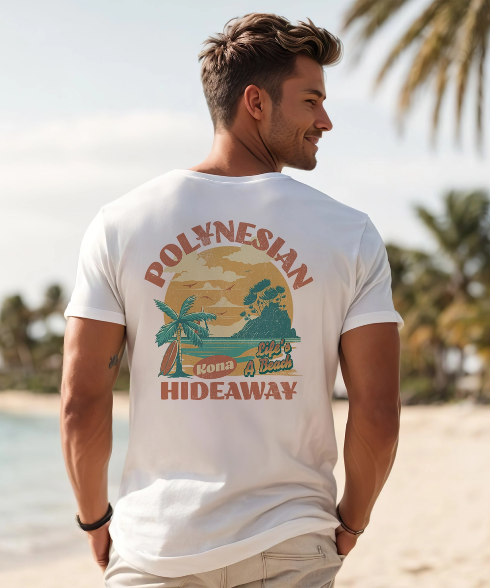 Park Chic Apparel, LLC | Polynesian Hideaway Relaxed Tee - Adult Crew Tee